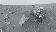  ?? NASA / New York Times ?? NASA’s Curiosity, shown in a self-portrait, found high levels of methane in the Martian air last week.