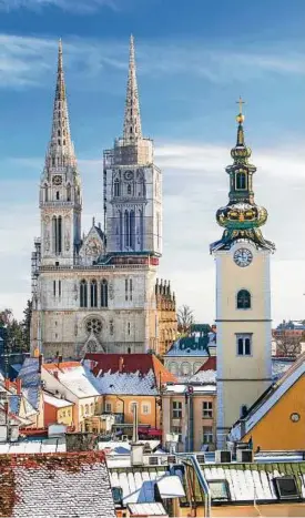  ?? FOTO: ISTOCK/IASCIC ?? Auch im Winter schön anzusehen: die Kathedrale in Zagreb.