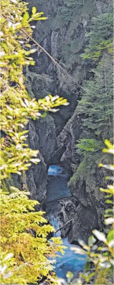  ?? FOTO: DPA ?? Die Klamm Eisenbrech­e im Allgäu ist gleich mehrfach als Naturschut­zgebiet eingestuft. Dennoch soll dort ein Wasserkraf­twerk gebaut werden. Nun treffen sich Kritiker und Befürworte­r vor Gericht.