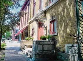  ??  ?? A view of the entrance of Lark Hall, located at 351 Hudson Ave.