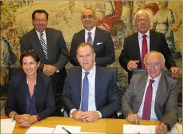  ?? (Photo A.C.) ?? Laurent Nouvion et ses amis viennent de déposer les statuts du premier groupe politique du Conseil national, dénommé... Horizon Monaco.