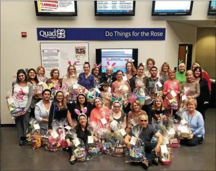  ?? PHOTO PROVIDED ?? Each year Project Easter Bunny donates Easter baskets to several oncology centers across the Capital Region.