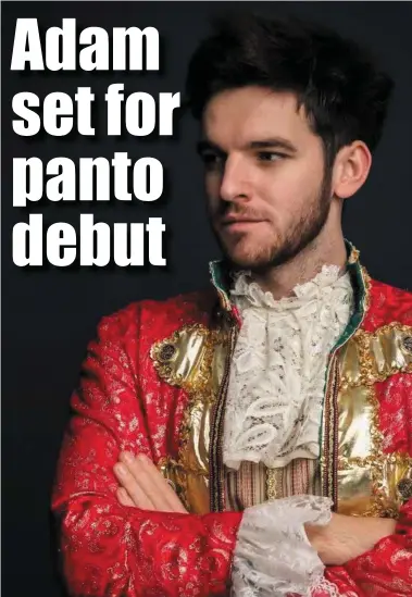  ??  ?? Fergus Dennehy talks to former Red Rock actor Adam Weafer about his nerves and exvitement regarding upcoming stage debut in the INEC pantomime ‘Beauty and the Beast’ in which Adam plays the lead role of the The Beast.