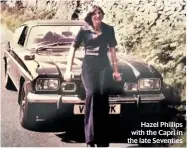  ??  ?? Hazel Phillips with the Capri in the late Seventies