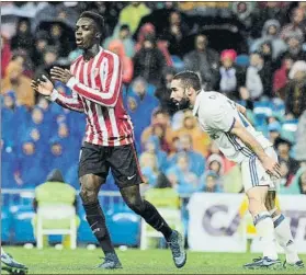  ?? FOTO: F. GÓMEZ ?? Williams se lamenta de una ocasión fallada en el Bernabéu la pasada temporada