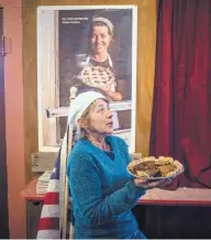  ??  ?? Kathy Knapp is the owner of Pie Town’s Pie-O-Neer, which specialize­s in a wide variety of pies. Like other Pie Town residents, Knapp is upset about the closing of the Pie Town post office and, despite Postal Service assurances to the contrary, fears...