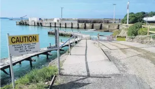  ?? PHOTO: HAMISH MACLEAN ?? Access . . . The Waitaki District Council appears likely to confirm the North Otago Yacht and Power Boat Club owns two Oamaru Harbour boat ramps.