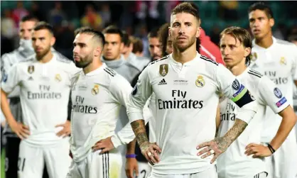  ?? Photograph: Harold Cunningham/Uefa via Getty Images ?? Real Madrid lost 4-2 to neighbours Atlético Madrid in the Uefa Super Cup – Julen Lopetegui’s first competitiv­e game in charge after replacingZ­inedine Zidane.