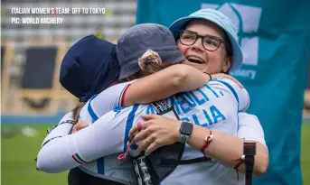  ??  ?? Italian women's team: off to tokyo PIC: World Archery