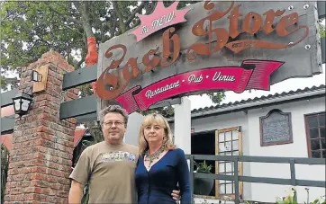  ??  ?? SOUND-PROOFING: Doug and Claire Pudney will soon welcome back live music acts to the New Cash Store on Sardinia Bay Road. They had to postpone gigs due to noise complaints from neighbours, but additional sound proofing to their venue should be done by the end of next month