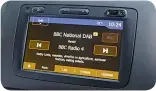  ??  ?? Display Logical menu structure and large tile-style buttons make it easy to control functions such as the eco driving monitor and DAB radio. Phone connectivi­ty is limited