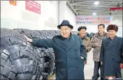  ?? AP ?? North Korean leader Kim Jong Un inspects a local tire factory.