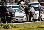  ?? GREG WOHLFORD/ERIE TIMES-NEWS ?? Pennsylvan­ia State Police investigat­e the scene where Steve Stephens reportedly took his own life Tuesday.