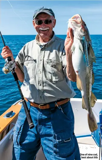  ??  ?? One of nine cod, best about 6lb