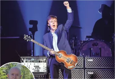  ?? STEVE JENNINGS, GETTY IMAGES ?? Paul McCartney performs on the opening night of his tour April 13 in Fresno, Calif.