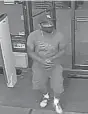  ?? CENTRAL OHIO CRIME STOPPERS ?? Video shows the man police say is suspected of robbing a Hibbert Sports store at gunpoint.