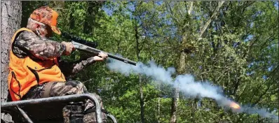  ?? Arkansas Democrat-Gazette/BRYAN HENDRICKS ?? Edwin Hinkson Sr. of Paron takes at least one deer with a muzzleload­er every year.