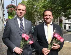  ??  ?? Guillaume Méar et Antoine Lelourec, les présidents des Lions clubs de Melun