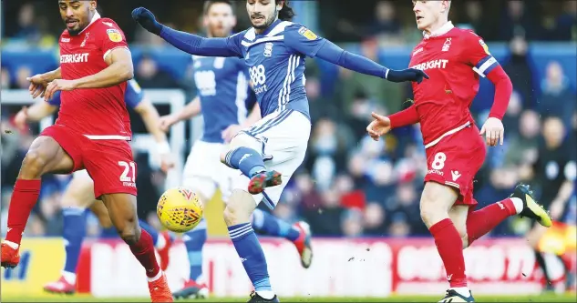  ?? PICTURE: PA Images ?? STARTER: Birmingham City’s Jota fires home against Nottingham Forest