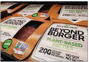  ?? (Democrat-Gazette file photo) ?? Plant-based “Beyond Burger” patties by Beyond Meat are just one of many meatlike alternativ­es available today.