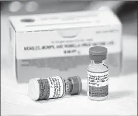  ?? George Frey Getty Images ?? THE MEASLES, mumps and rubella vaccine is recommende­d for travelers visiting countries where measles is circulatin­g, most notably the Philippine­s.