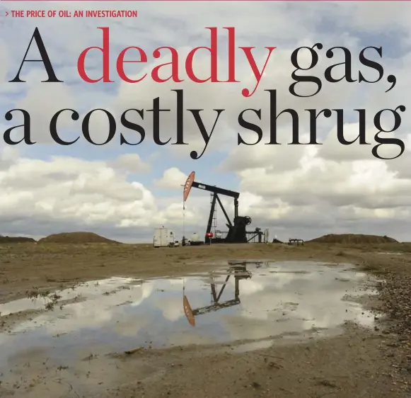  ?? MARK TAYLOR FOR THE TORONTO STAR ?? A pump jack south of Frobisher, Sask., near the U.S. border.