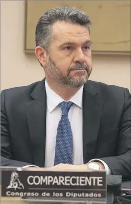  ?? EE ?? Rodrigo Buenaventu­ra, presidente de la CNMV, ayer en el Congreso.