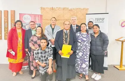  ?? ?? Minster Aupito William Sio, Minister for Pacific Peoples; Minister Carmel Sepuloni, Minister of Social Developmen­t and Employment; and Otaki MP Terisa Ngobi helped celebrate the success of the Tupu Aotearoa Programme in the Horowhenua.