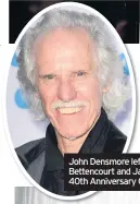  ??  ?? John Densmore left, and with Extreme’s lead guitarist Nuno Bettencour­t and Jane’s Addiction’s Perry Farrell in The Doors 40th Anniversar­y Celebratio­n at Book Soup, West Hollywood