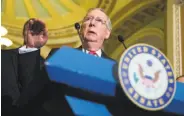  ?? Evan Vucci / Associated Press ?? Some GOP hardliners say Senate Majority Leader Mitch McConnell, R-Ky., could be their next target.