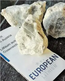  ?? BILD: SN/EUROPEAN LITHIUM ?? Das australisc­he Unternehme­n European Lithium will in Kärnten einen LithiumSch­atz heben.