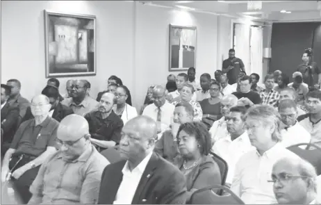  ??  ?? Opposition Leader Bharrat Jagdeo (left) and Minister of State Joseph Harmon next to him.