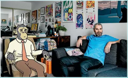  ??  ?? Ross Murray created his alterego Rufus Marigold to provide an insight into living with anxiety. The publicatio­n of the graphic novel, he says, has lifted a weight from his shoulders.