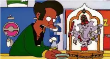  ??  ?? O personagem indiano Apu desde 1989 na série