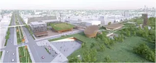  ?? ADJAYE ASSOCIATES ?? Adjaye Associates produced this plan for a presidenti­al center in Washington Park.