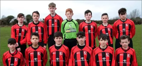  ??  ?? The Gorey Rangers squad before their extra-time victory away to Kilmore United on Saturday.