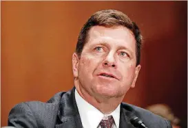  ?? [AP FILE PHOTO] ?? In a statement posted Wednesday evening on the SEC’s website, Securities and Exchange Commission Chairman Jay Clayton says a review of the agency’s cybersecur­ity risk profile determined that the previously detected “incident” was caused by “a software...