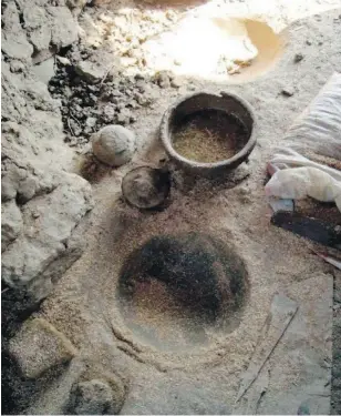  ??  ?? This 4,000-year-old pottery manufactur­ing workshop was discovered close to the Nile River in Aswan province, southern Egypt.