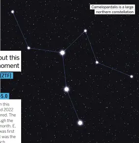  ?? ?? Camelopard­alis is a large northern constellat­ion