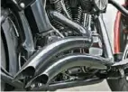  ??  ?? Vance & Hines bikin keren area knalpot, meruncing bak sabit