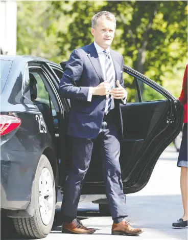  ?? CHRIS WATTIE / REUTERS FILES ?? Seamus O’regan — shown arriving at Rideau Hall in 2017 — is being sued in a libel case.