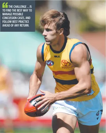  ?? Picture: DANIEL WILKINS ?? LEGAL ACTION: Former Adelaide Crow Sam Shaw has launched legal action against the Crows after having to prematurel­y retire due to concussion.