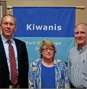  ??  ?? Fort Oglehtorpe Police Chief Mike Helton was the speaker at the June 9 Kiwanis Club of Fort Oglethorpe meeting, where he spoke about crime and crime prevention in the city, efforts to reduce distracted driving, and how law enfrocemen­t agencies need to...