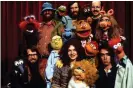 ??  ?? Jim Henson (back centre) and Frank Oz (back right) with the Muppets and other performers in 1978. Photograph: David Dagley/Shuttersto­ck