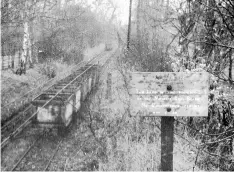  ??  ?? Colliery tramway tubs en route