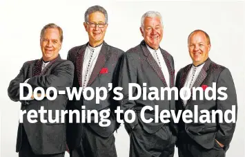  ?? CONTRIBUTE­D PHOTO ?? The Diamonds are, from left, Jeff Dolan, Gary Owens, Jerry Siggins and Sean Sooter.
