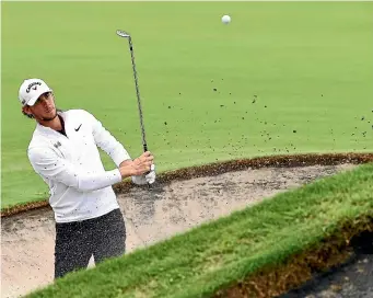  ?? GETTY IMAGES ?? Belgium’s Thomas Pieters plays out of a bunker yesterday.