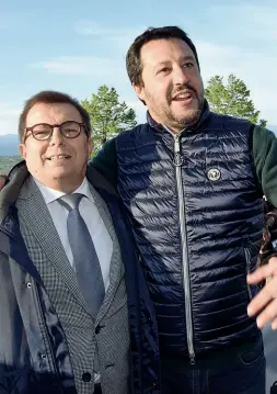  ?? Alleati ?? Malinverno e Salvini. Ora i rapporti sono difficili (LaPresse/Cavicchi)