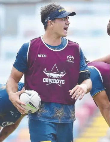  ?? Picture: MATT TAYLOR ?? HOME TURF: Tully’s Jake Clifford trains with the Cowboys at 1300SMILES Stadium.