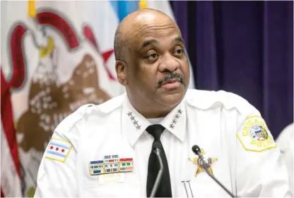  ??  ?? Police Supt. Eddie Johnson says improving police-community relations would help CPD’s homicide clearance rate.